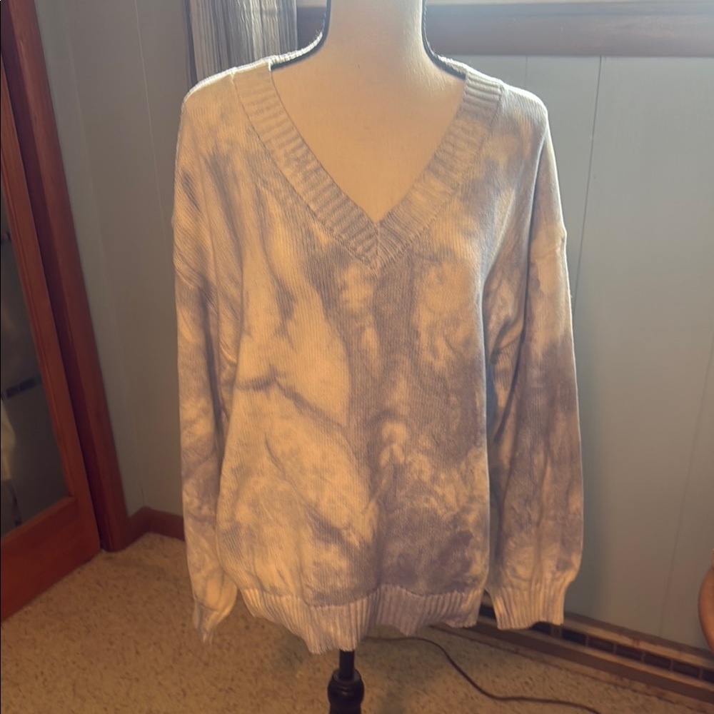 NWT Tie-Dye V-Neck Sweater